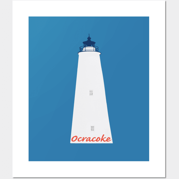 Ocracoke Lighthouse Streamlined Wall Art by Trent Tides